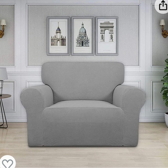 Easy-Going 1-Piece Oversized Stretch Slipcovers ,Light  Gray. - Picture 3 of 7